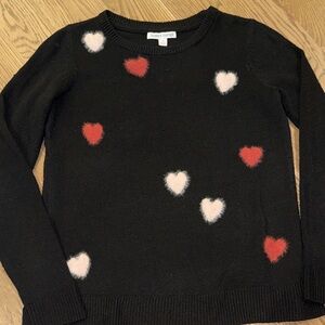 Valentines Day Sweater with Heart Accents